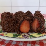 Coxinha de Brigadeiro com Morango