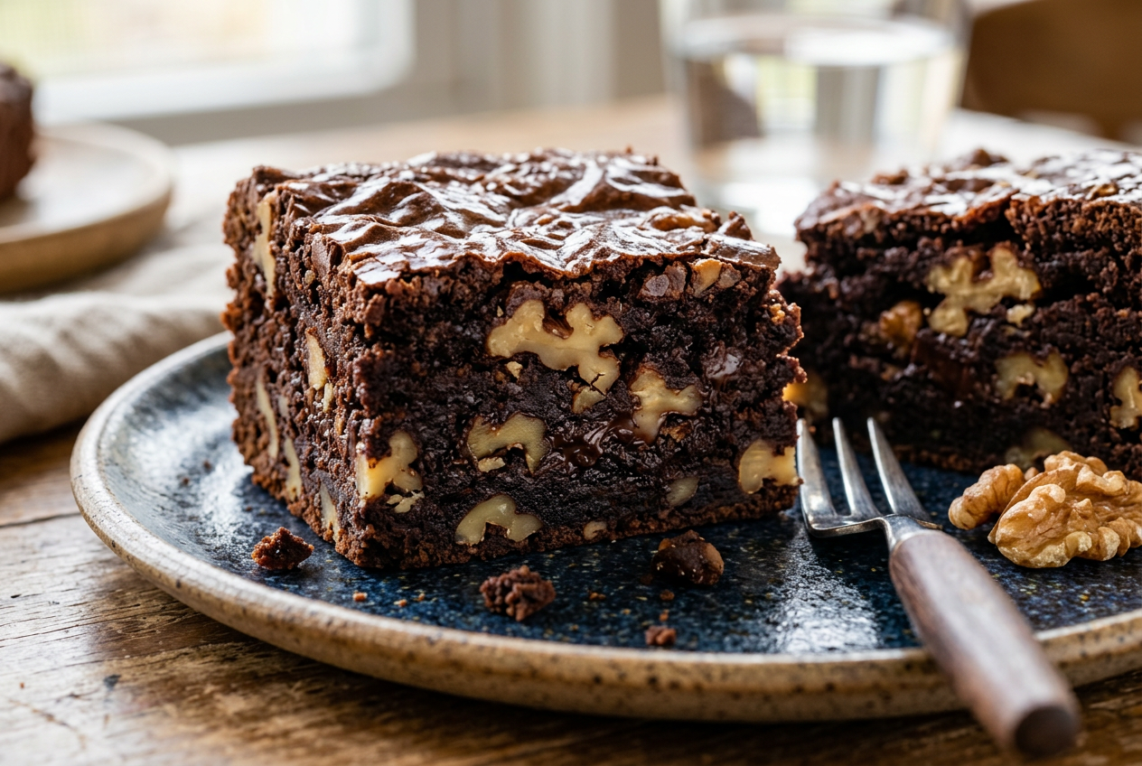 Brownie de Chocolate Com Nozes