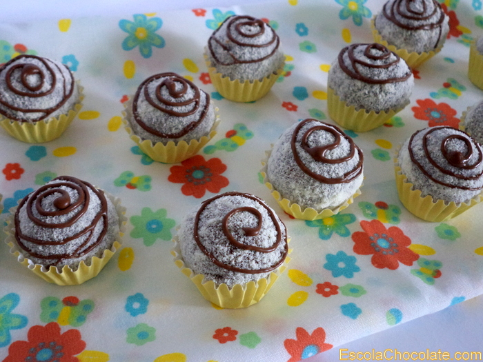 Palha Italiana de Leite em Pó com Chocolate