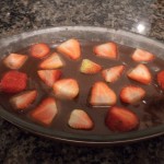 Receita de bombom aberto com morangos