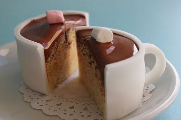 chocolate quente cupcake