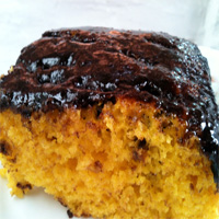 cobertura de chocolate durinha e bolo de cenoura