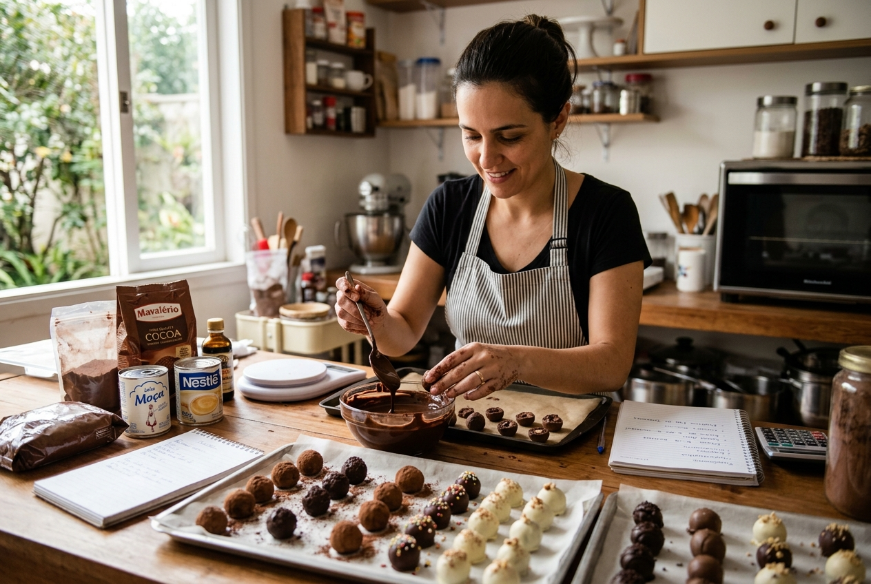 compensa fazer trufas para vender e curso de chocolates