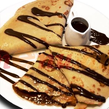 Crepe simples de chocolate