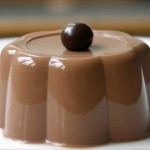 Flan de chocolate com maria-mole