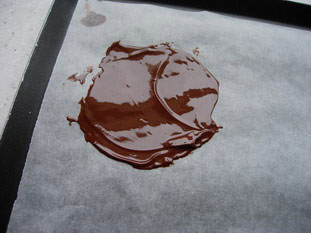 massa de telha de chocolate