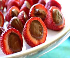 morangos recheados com chocolate
