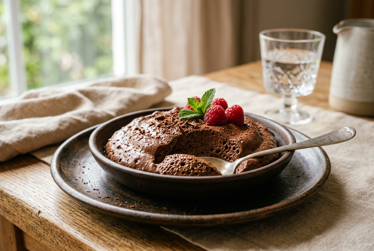 Mousse de chocolate aerado simples