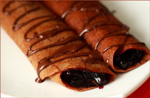 Receita de panqueca de chocolate