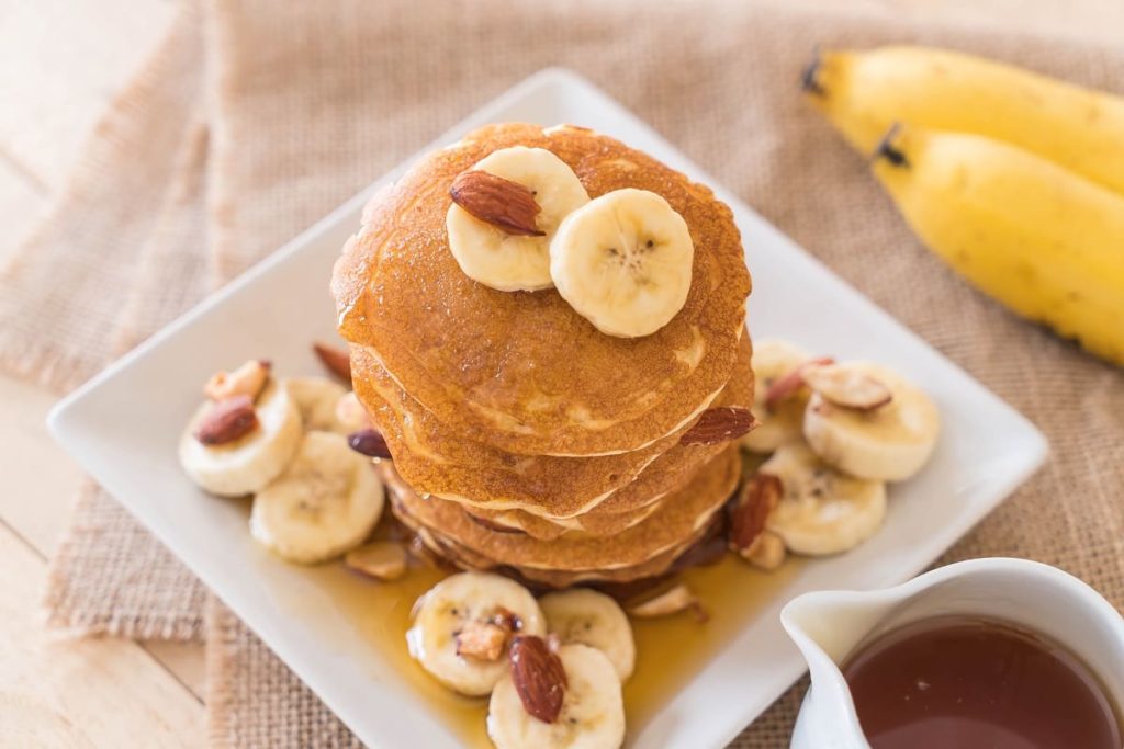 receita de panqueca de banana e aveia