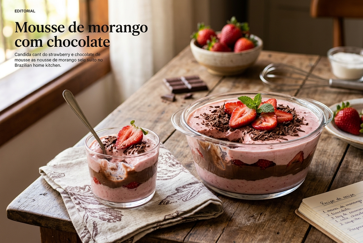 Receita de mousse de chocolate de Natal