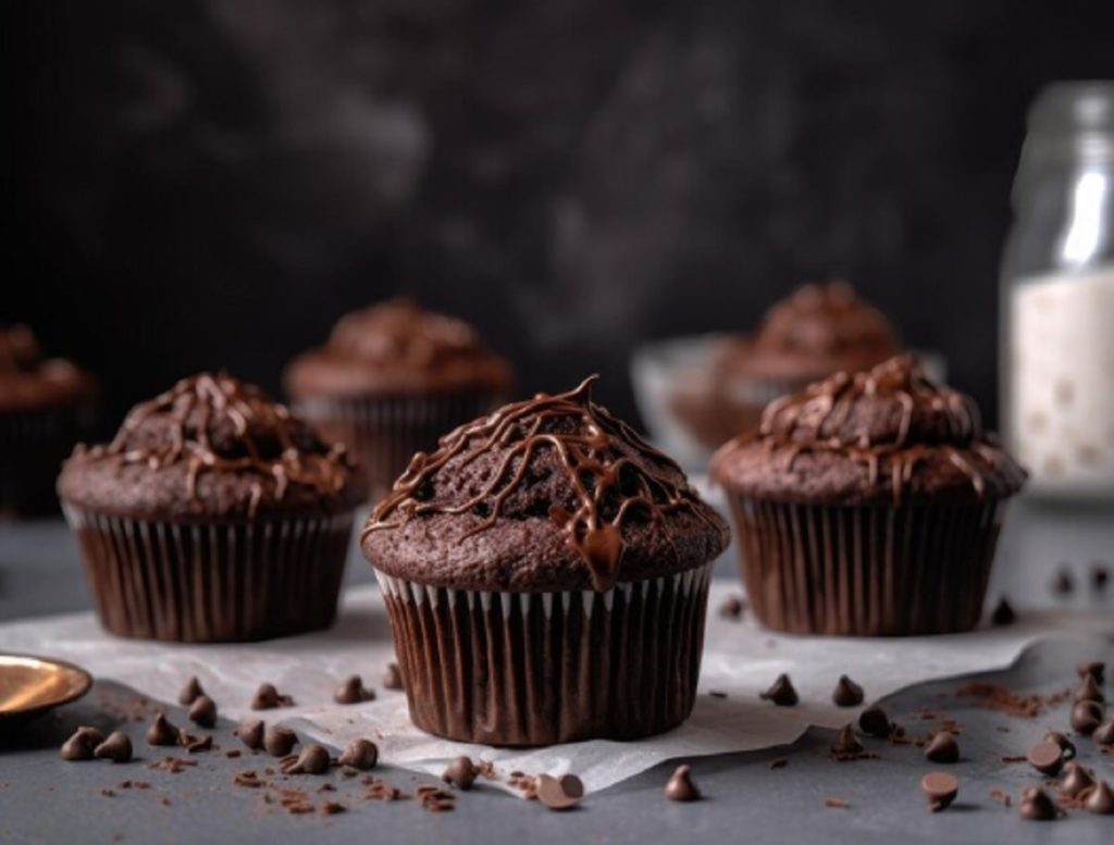 receita de muffin de chocolate