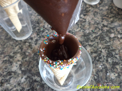 recheando o cone