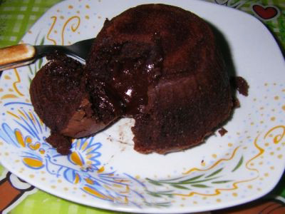 Suflê de chocolate simples