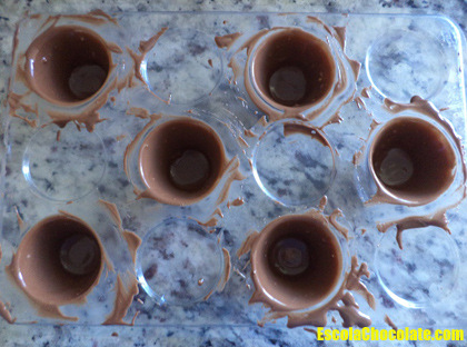 vasinhos de chocolate