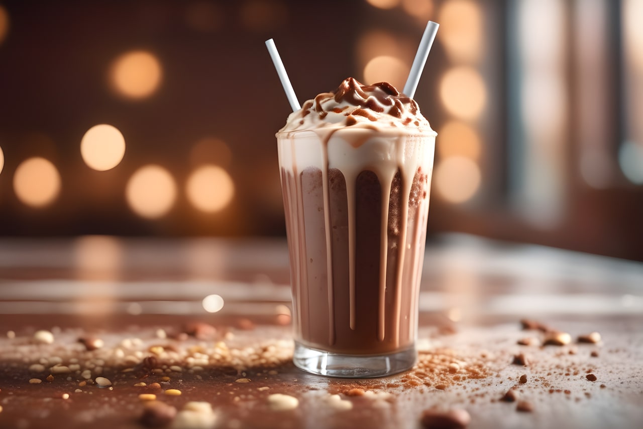 receita de milk shake de chocolate